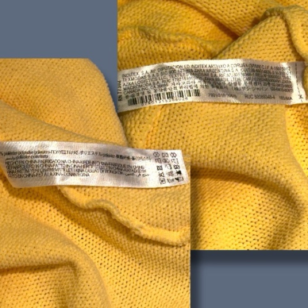 EUC Zara Yellow Knit Perforated Halter Dress. Size S ⭐️ - Picture 10 of 11